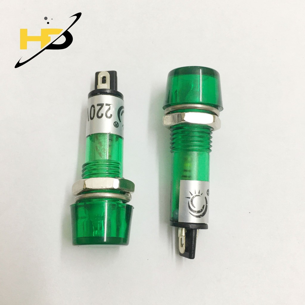 Linh Kiện Điện Tử, Bộ 5 Con Led Đèn Báo Màu Xanh Lá 220V