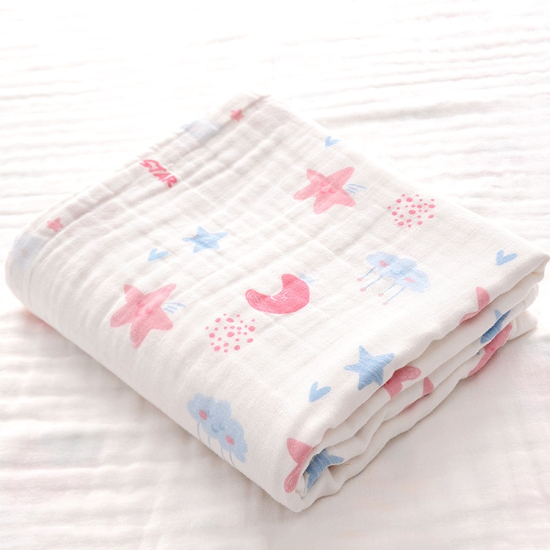 Chăn Quấn Em Bé 6 Lớp Chất Liệu Cotton Nguyên Chất