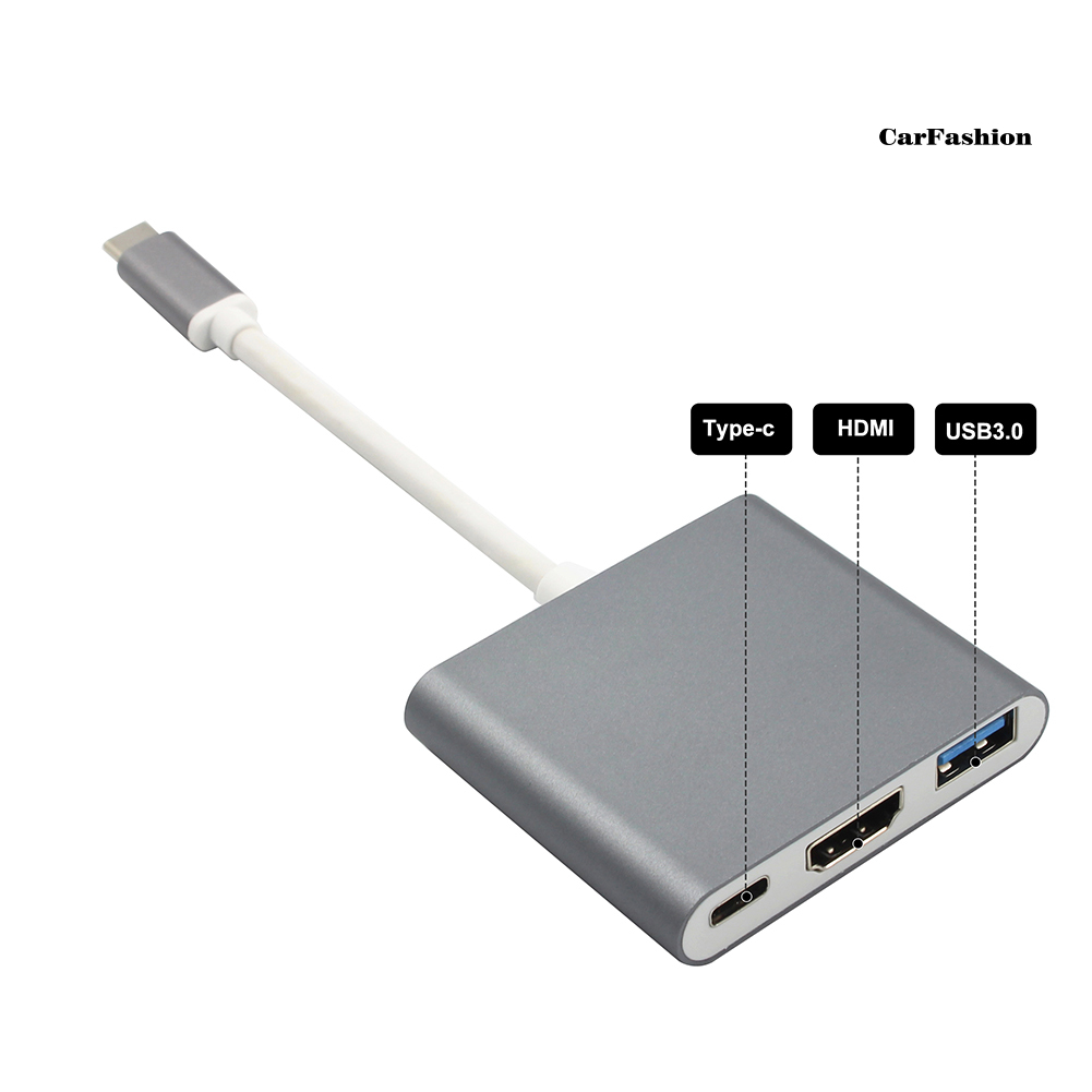 CYSP_3 in 1 USB 3.1 Type-C to 4K UHD HDMI-compatible USB-C Hub Adapter Converter for Macbook