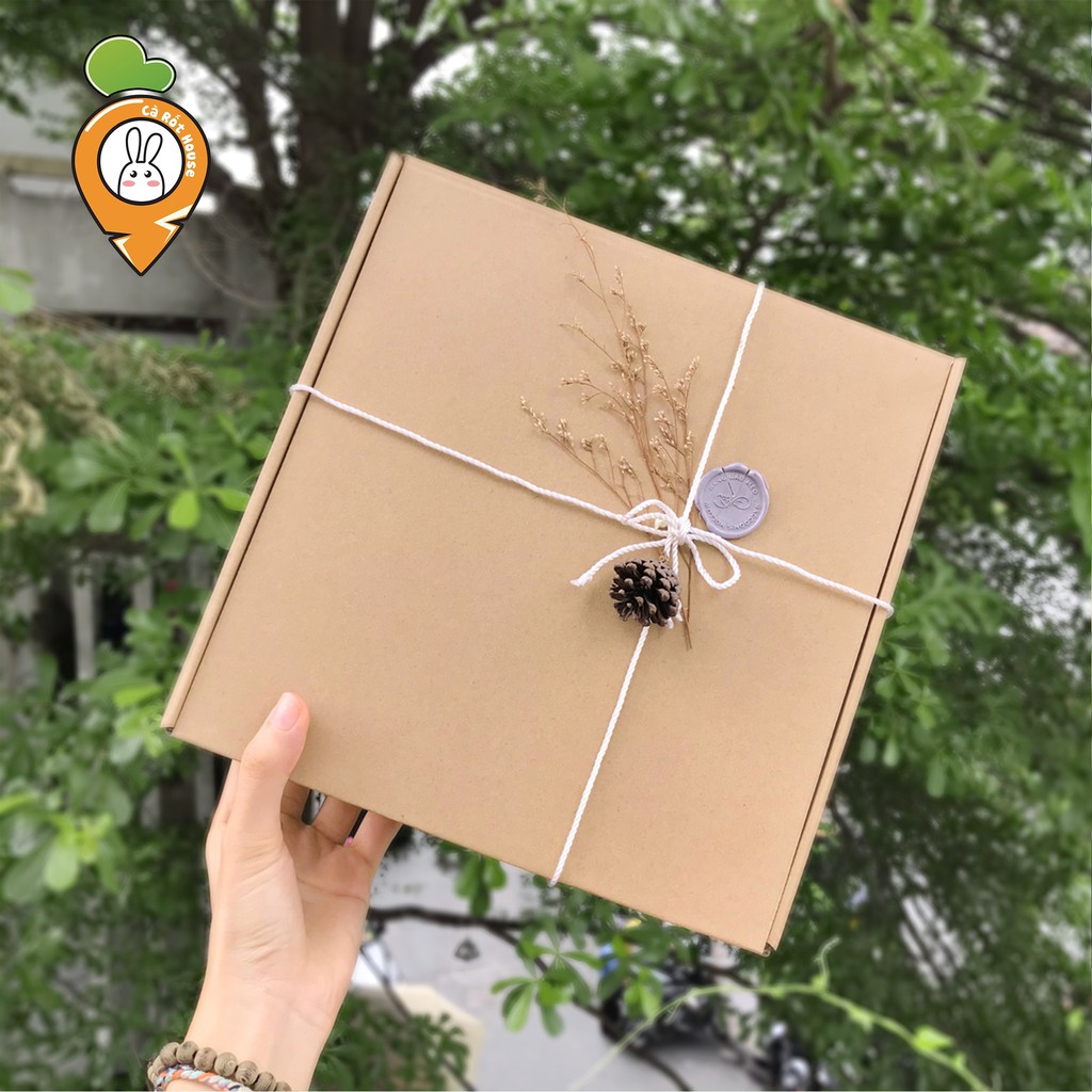 [26x26x8cm] Hộp carton nắp gài đựng hàng (quần áo, quà tặng, handmade) / [Ảnh thật][Ưu đãi][Sỉ lẻ]