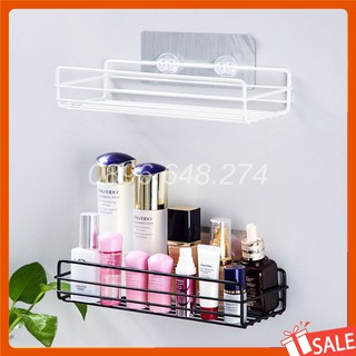 Kệ Dán Tường Đa Năng Siêu Chắc – Kệ Sắt Treo Tường Hình Chữ Nhật Đựng Đồ Nhà Bếp, Nhà Tắm
