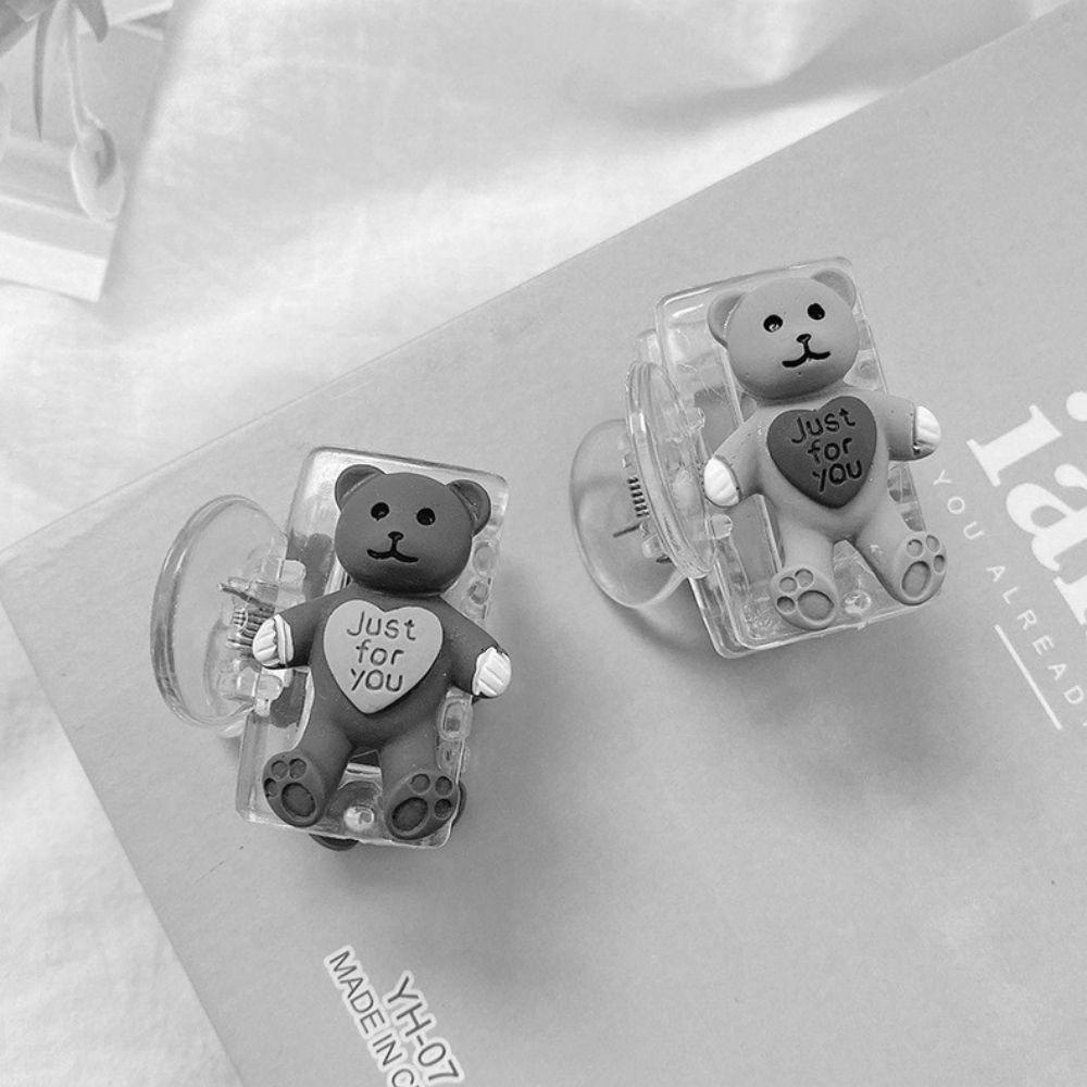 Kẹp Tóc Hình Cá Mập / Gấu Màu Ngà Thời Trang Cho Nữ