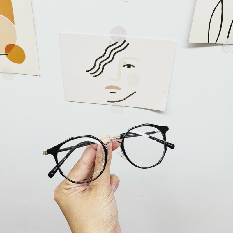 Kính kim loại cao cấp 22641, kính giả cận thời trang Jolie eyewear chống ánh sáng xanh, UV400