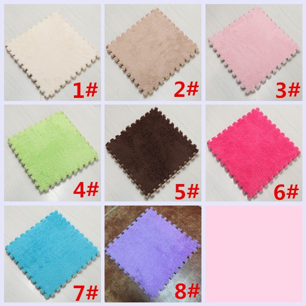 Tấm xốp lông EVA 30 * 30 nhiều màu lắp ráp miếng lót sàn trang trí nhà