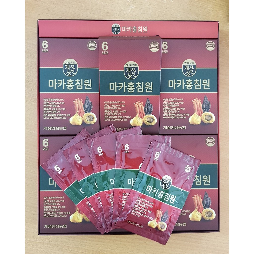 [MẪU MỚI] Nước Hồng Sâm Macca và Đinh Hương Nonghyup, Hộp 30 gói x 60ml