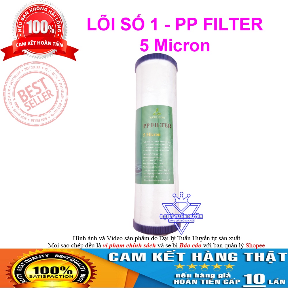 Bộ lõi lọc nước thô 123 dùng cho máy lọc nước RO gia đình ( Karofi, Kangaroo, SunHouse, Aqua...)