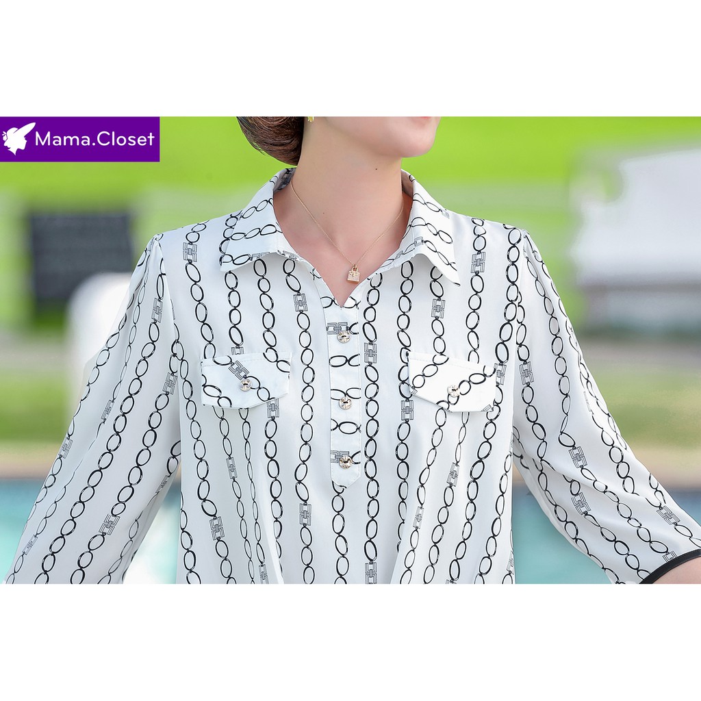 #Y641 ÁO SƠ MI GIẢ CỔ CÓ CÚC TAY LỬNG, SƠ MI CHO NGƯỜI TRUNG NIÊN, ÁO CHO MẸ, MẪU MỚI HOT NHẤT 2021