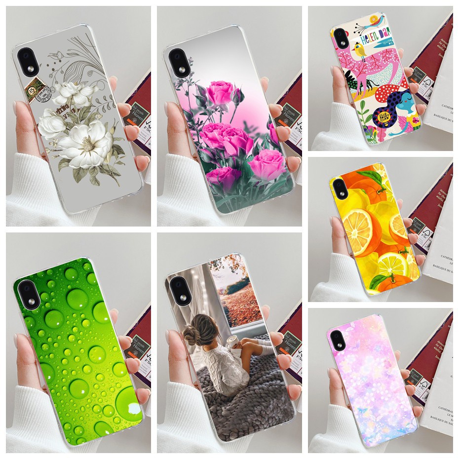Ốp lưng Silicone TPU hình hoa cho Samsung A01 Core Samsung Galaxy A01 Core A01Core A013