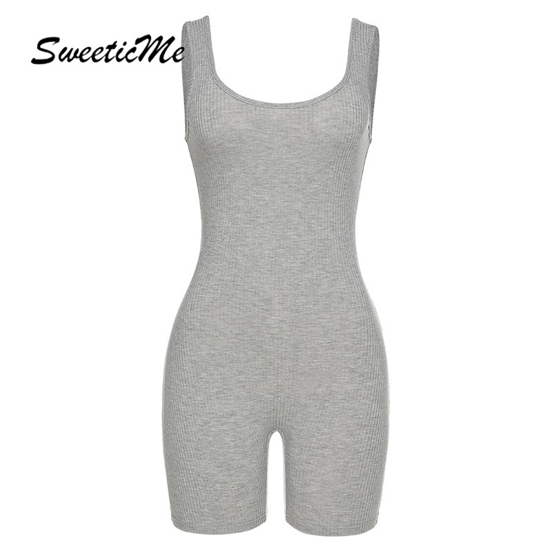 Áo liền quần Sát Nách Cổ Tròn Phong Cách Đường Phố Cho Nữ 2021