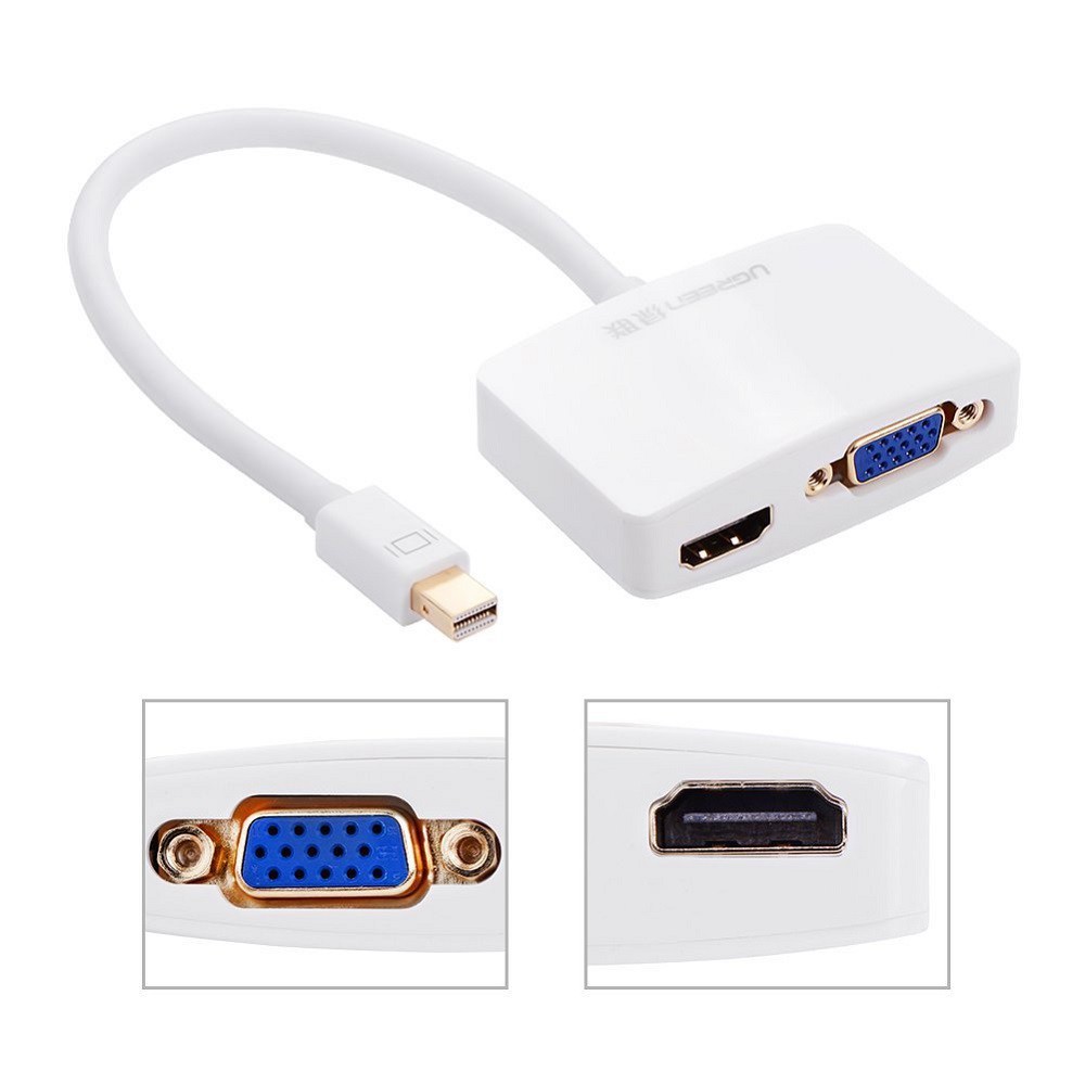 Bộ chuyển Mini Displayport to VGA/HDMI Adapter - Ugreen 10427