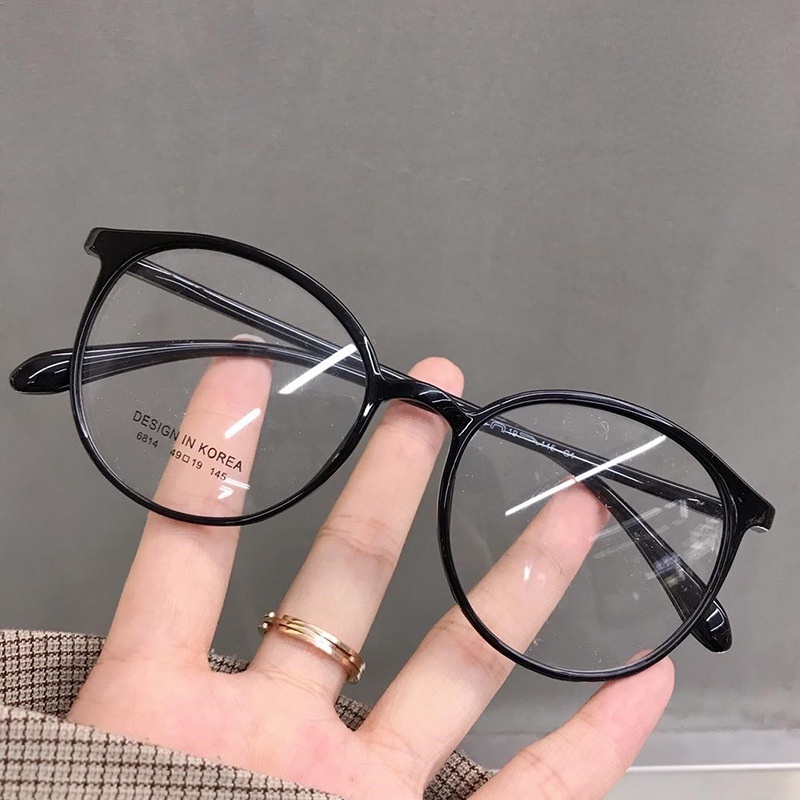 Mắt Kính Chống Ánh Sáng Xanh Hình Oval Thiết Kế Đơn Giản Thời Trang Unisex