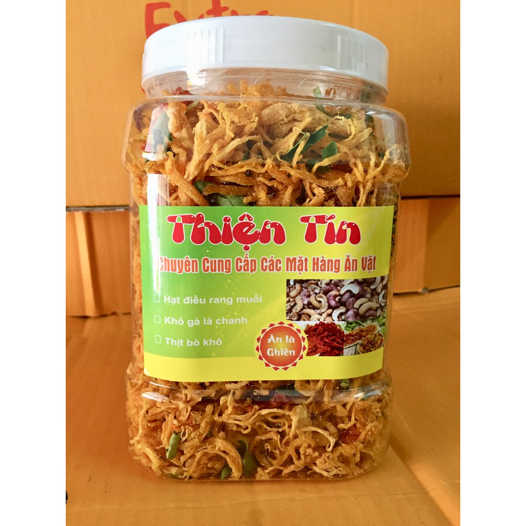 500GR KHÔ GÀ LÁ CHANH XÉ CAY