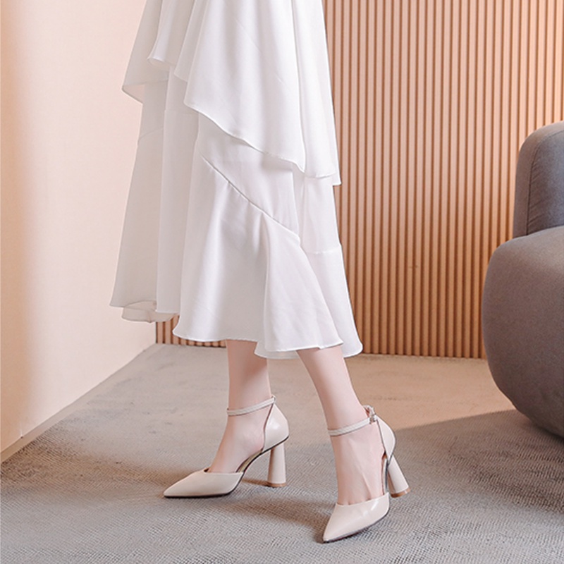 Giày cao gót mũi nhọn ZINA 8 phân, gót trụ, bít gót chuẩn hàng VNXK ZN0022