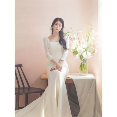 Váy cưới đuôi cá váy đi bàn