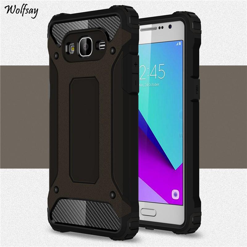 Fashion Armor Shockproof Cover Silicone Hard PC Back Protective Phone Case For Samsung Galaxy J2 Prime