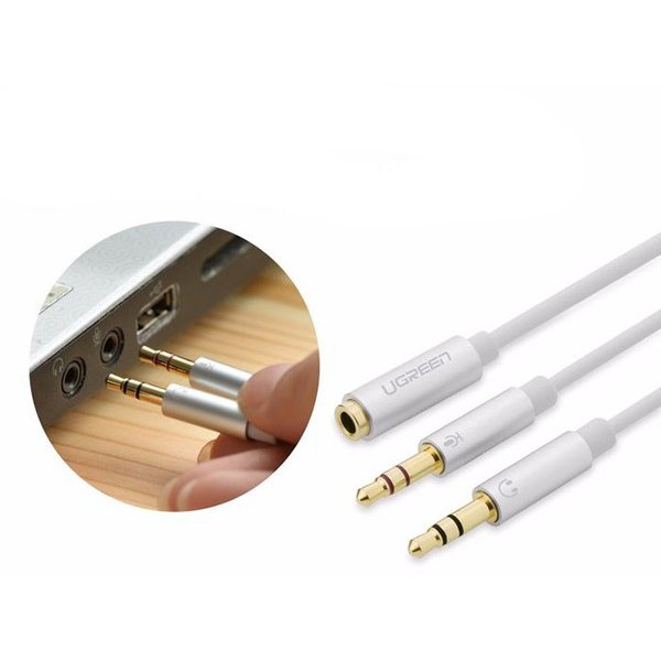 Cáp Audio 3,5mm âm ra 2 đầu 3,5mm 1 Mic 1 loa chính hãng - Ugreen 10790 mạ vàng cao cấp