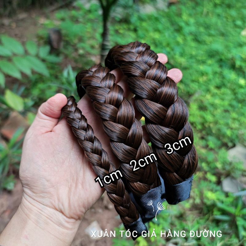 Bờm tóc tết tay thủ công sợi tơ Hàn Quốc