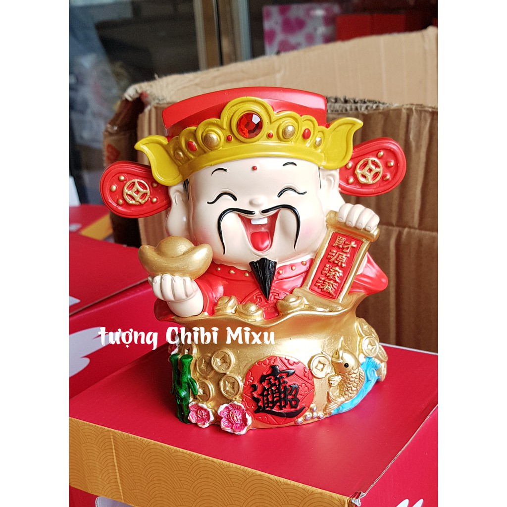 Tượng chibi Thần Tài châu báu 14cm