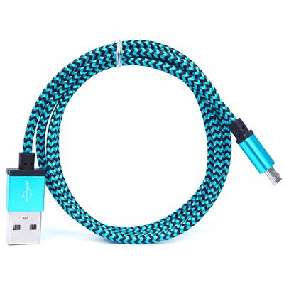 Dây cáp sạc và truyền dữ liệu micro USB dài 2m thiết kế dây bện tiện dụng