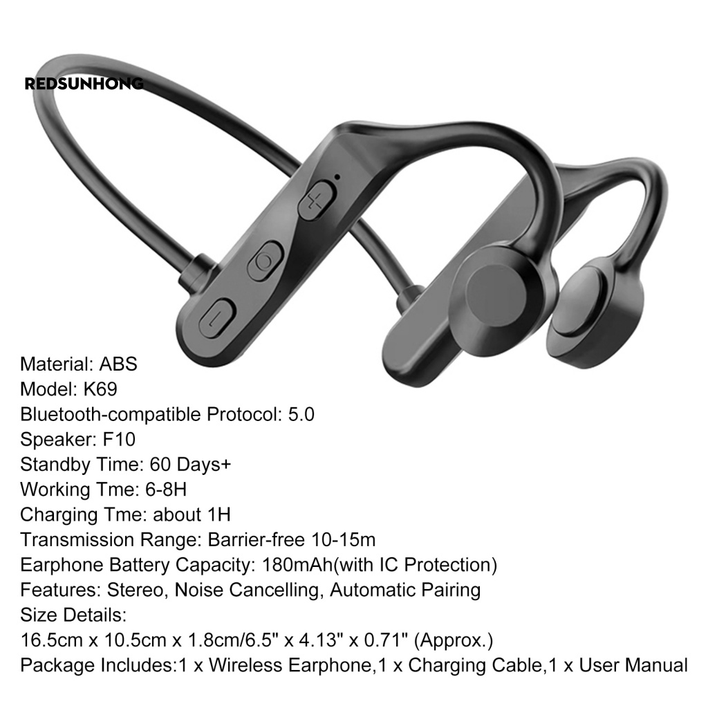 Tai Nghe Thể Thao HiFi Không Dây K69 Bluetooth-compatible5.0 Hiệu Ứng Âm Thanh Vòm