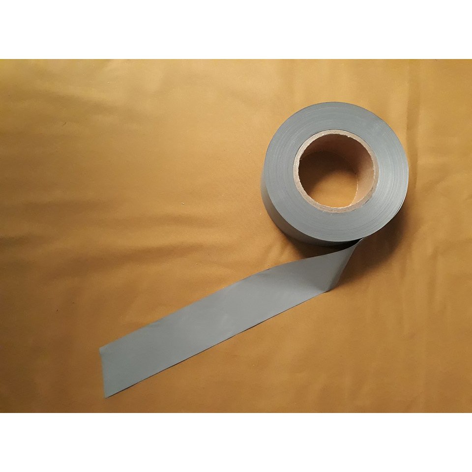 Cuộn dây phản quang vải poly thường màu xám bản 2,5cm*100m