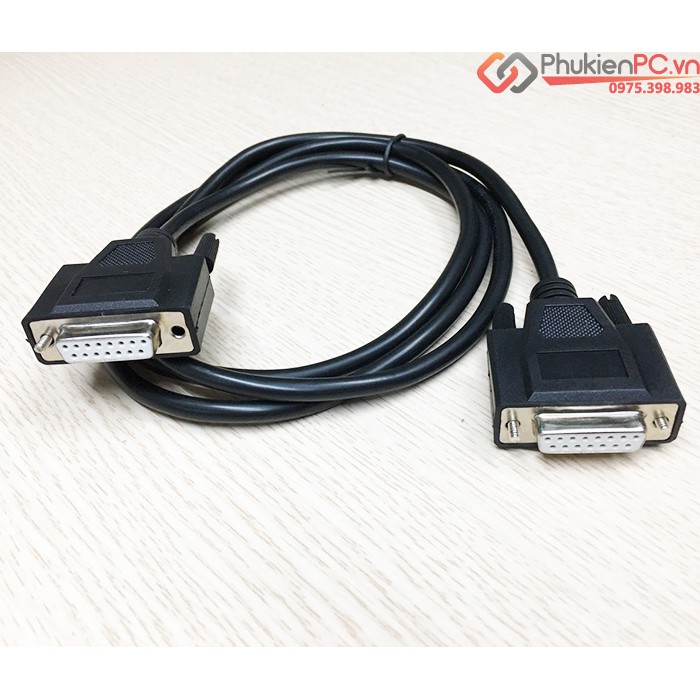 Dây Cáp DB15 Female sang Female dùng cho máy CNC công nghiệp, y tế. Cáp COM DB15 chân cái sang cái dài 1.5M 3M 5M