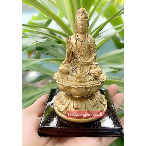 Tượng Phật bà quan âm đế gỗ cao 11 cm