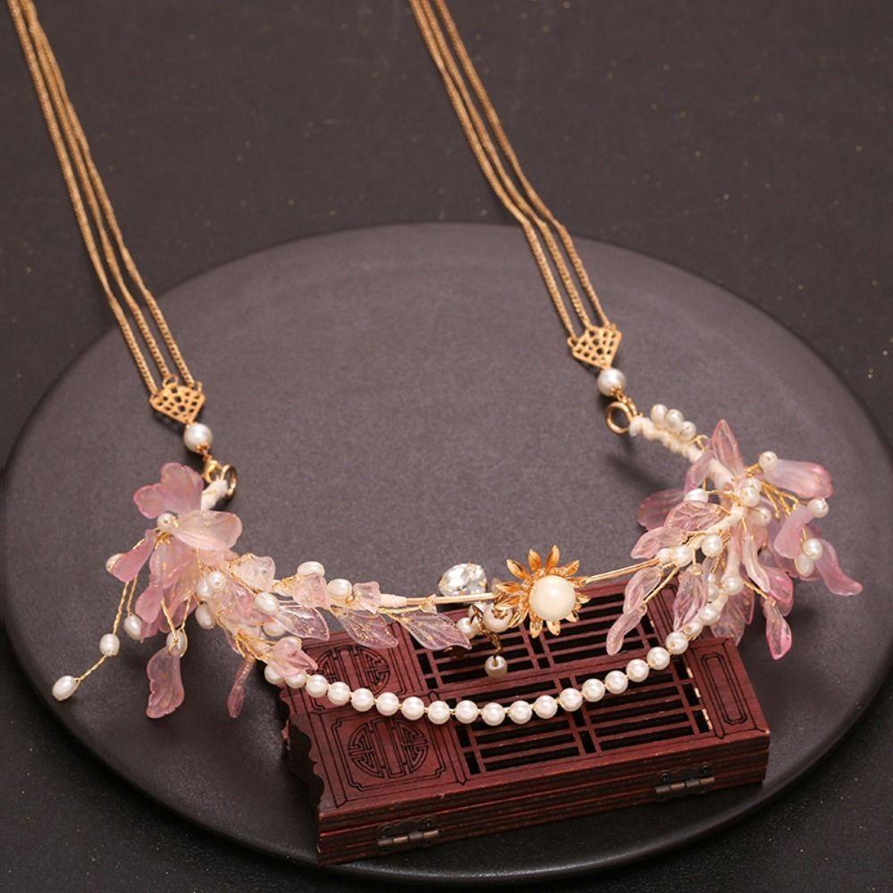 MXGOODS Băng Đô Hóa Trang Công Chúa Cổ Tích Cho Nữ Băng Đô Cài Tóc Kiểu Hán Phục Dễ Thương