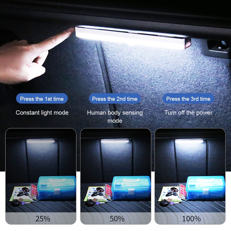BLALION Đèn LED đa năng tự động cảm biến ô tô Thanh đèn đọc ô tô USB