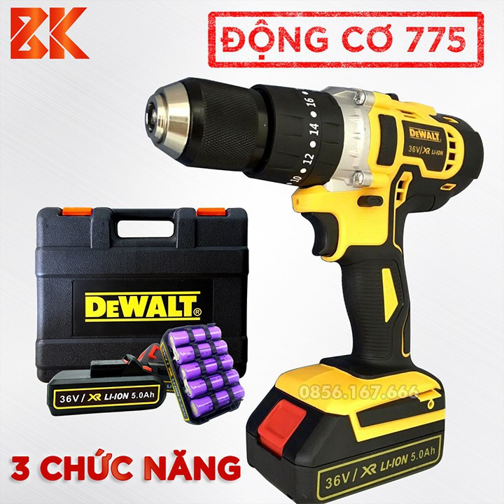 Máy Khoan Dewalt 36V- 3 Chức Năng,pin 5cell