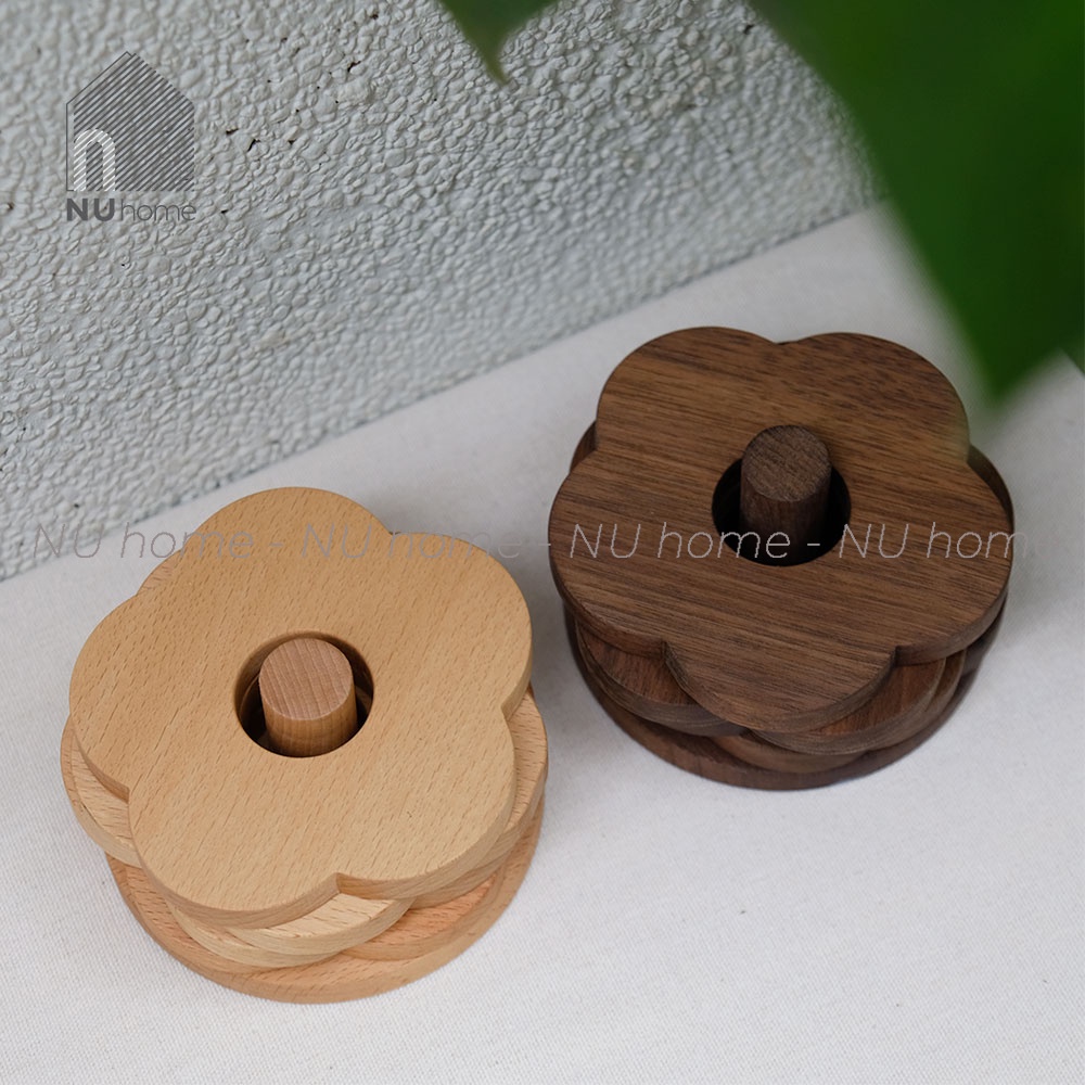 nuhome.vn | Đế lót hình hoa - Kino, được thiết kế bằng chất liệu gỗ tự nhiên đơn giản đẹp mắt