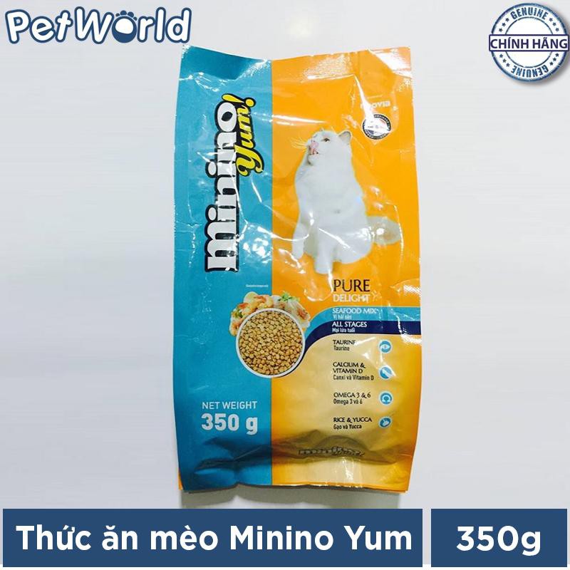 Thức ăn cho mèo hạt khô hải sản Blisk mới Minino Yum