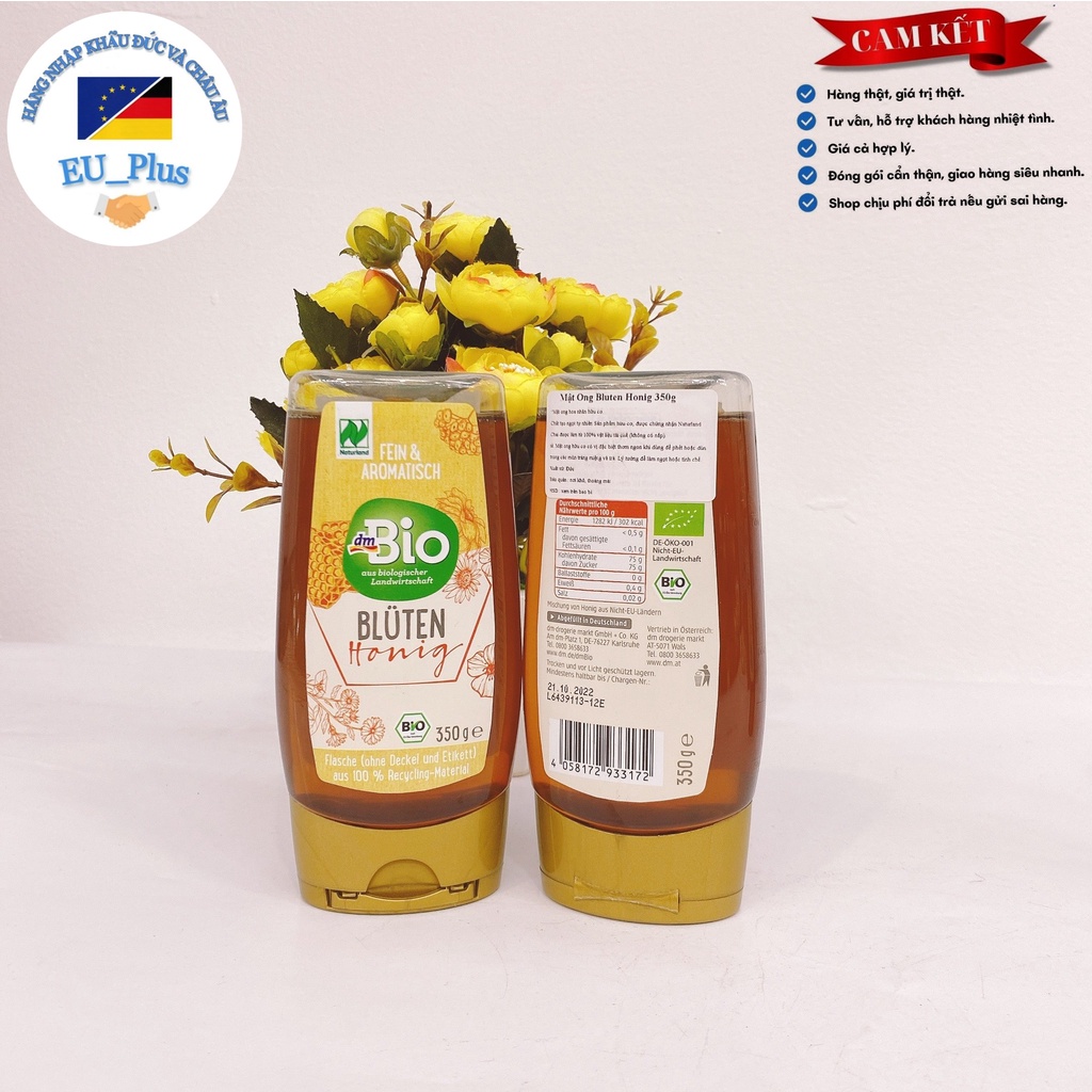 Mật ong dm Bio 350g - Đức dòng hữu cơ.