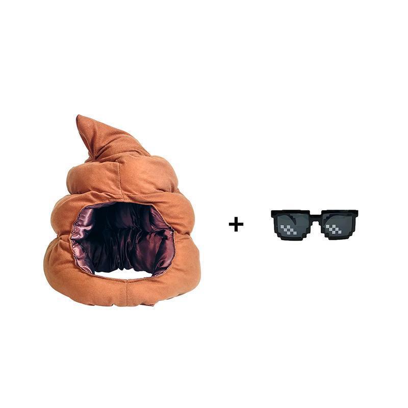 Poop mũ đội đầu dễ thương và vui nhộn shit Baba ấm áp cát điêu khắc quà tặng phân sinh nhật vui nhộn phim hoạt hình mũ lớn 4.23