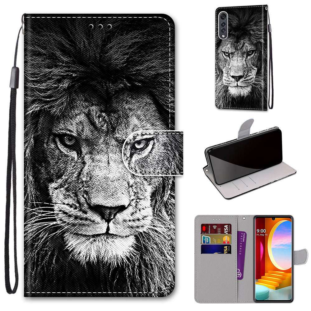 Bao Da Nắp Gập In Hình Thú 3d Có Khóa Cài Nam Châm Thời Trang Cho Lg Velvet 4g / 5g