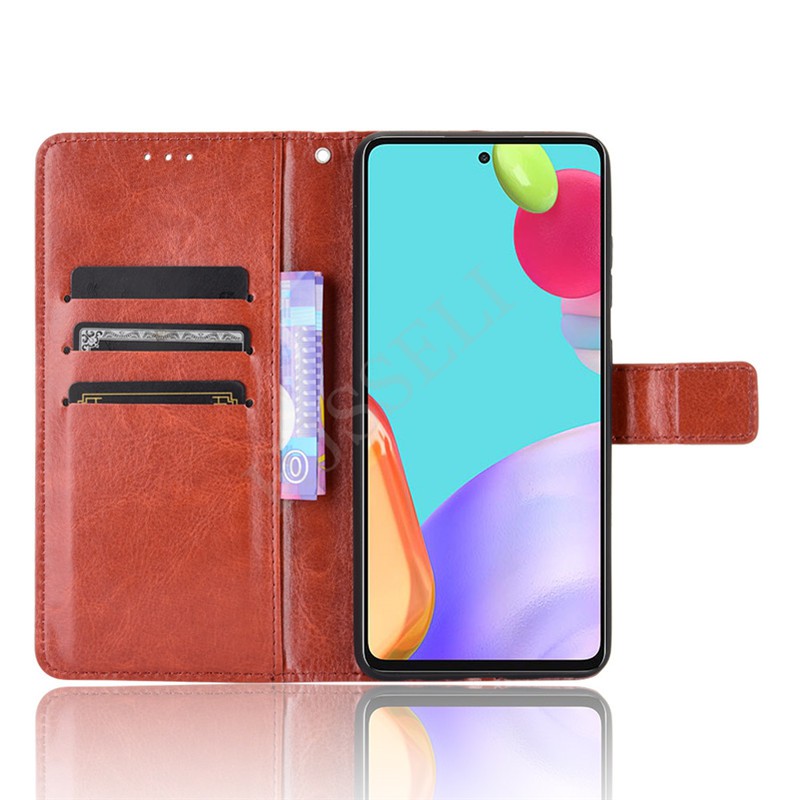 Bao da điện thoại dạng ví lật cho Samsung Galaxy A72 5G A 72 GalaxyA72