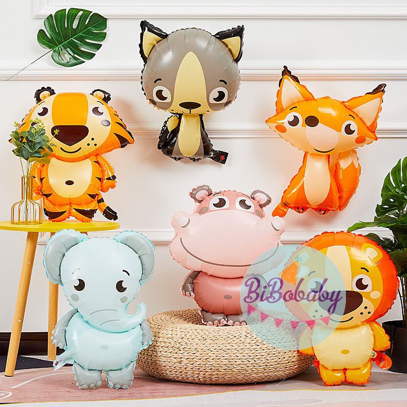 Bóng hình con vật, con thú trong rừng trang trí sinh nhật - BiBo baby