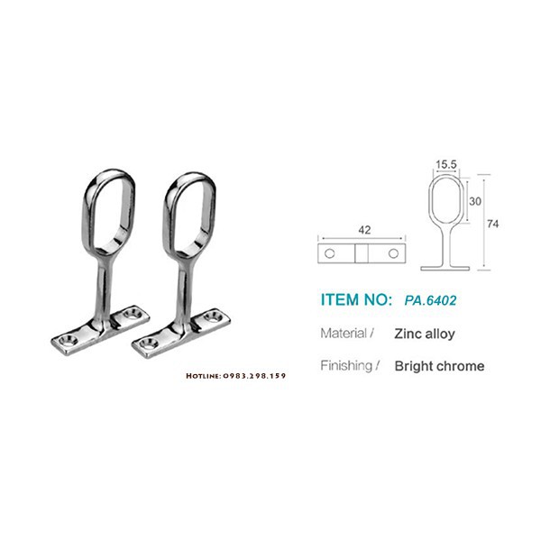 PÁT TREO THANH SUỐT TỦ ÁO ( PÁT GIỮA )