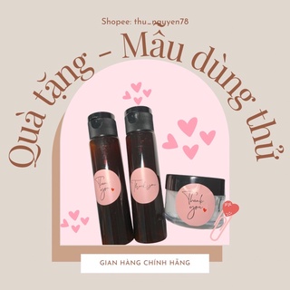 Mẫu dùng thử dầu gội bồ kết - dầu gội bưởi bạc hà - gel ủ xả bưởi dừa