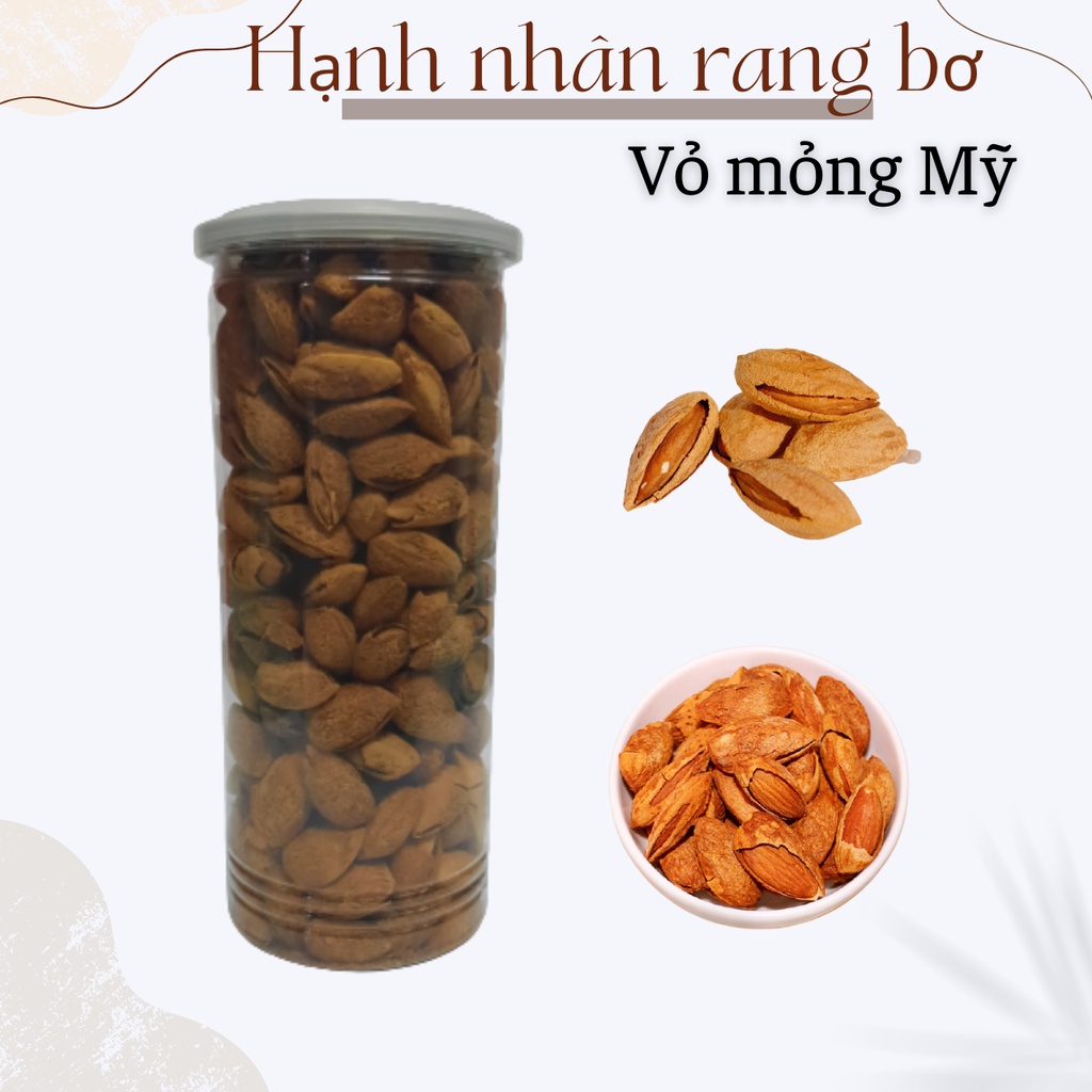500g Hạt hạnh nhân nhập khẩu mỹ ( rang bơ vỏ mỏng/ tách vỏ sấy chín)