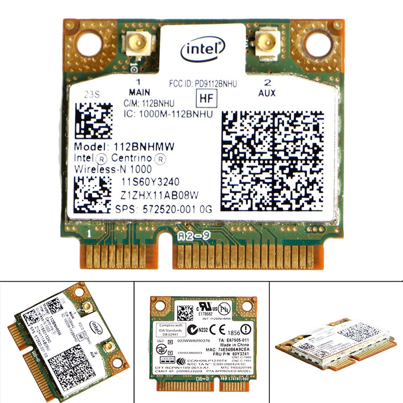 Rx Card Wifi Không Dây Intel Centrino 1000 802.11 B / G / N 112bnhmw Half Mini Pci-E Thẻ | BigBuy360 - bigbuy360.vn