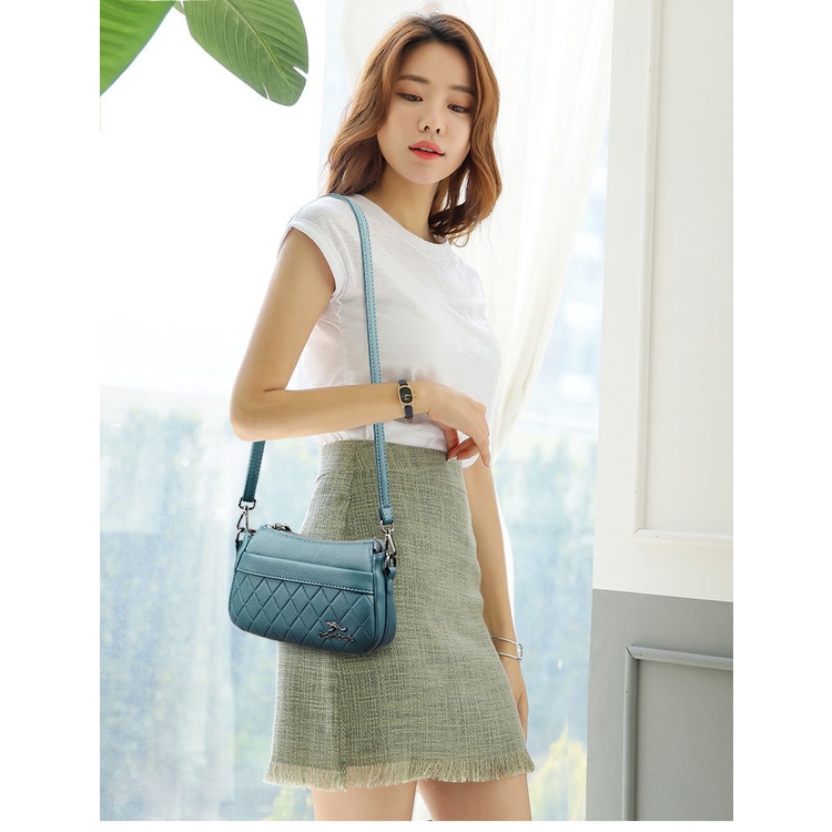 Túi Đeo Chéo Vai Bằng Da Thật Thời Trang Dễ Phối Đồ Cho Nữ