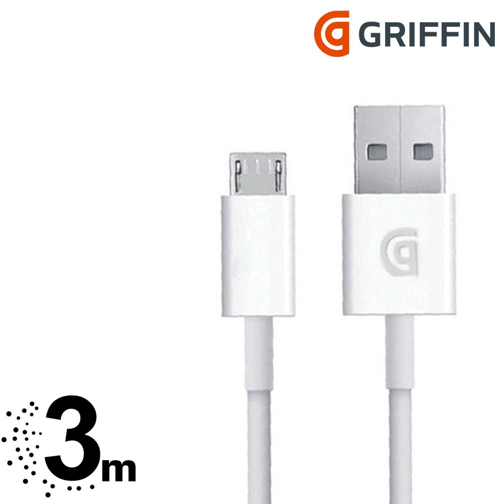 Cáp Sạc Griffin Cổng Micro USB Dây Dài 3M