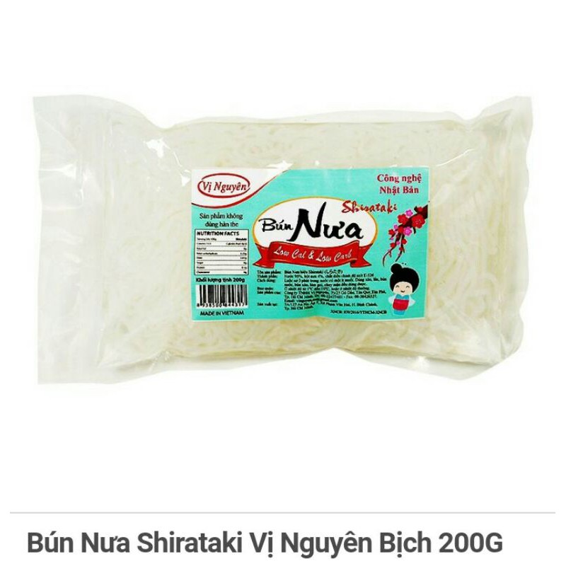 Bún Nưa Shirataki Vị Nguyên Bịch 200G