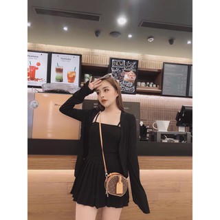 [HOT NEW] Set áo khoác cardigan kèm áo hai dây len tăm nữ SIÊU HOT 