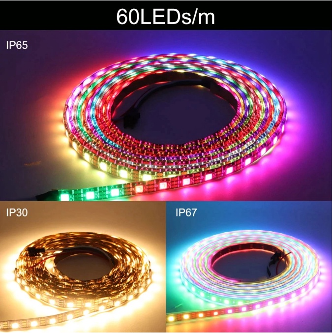 DÂY ĐÈN LED ĐA HIỆU ỨNG IC2812 KHÔNG KEO