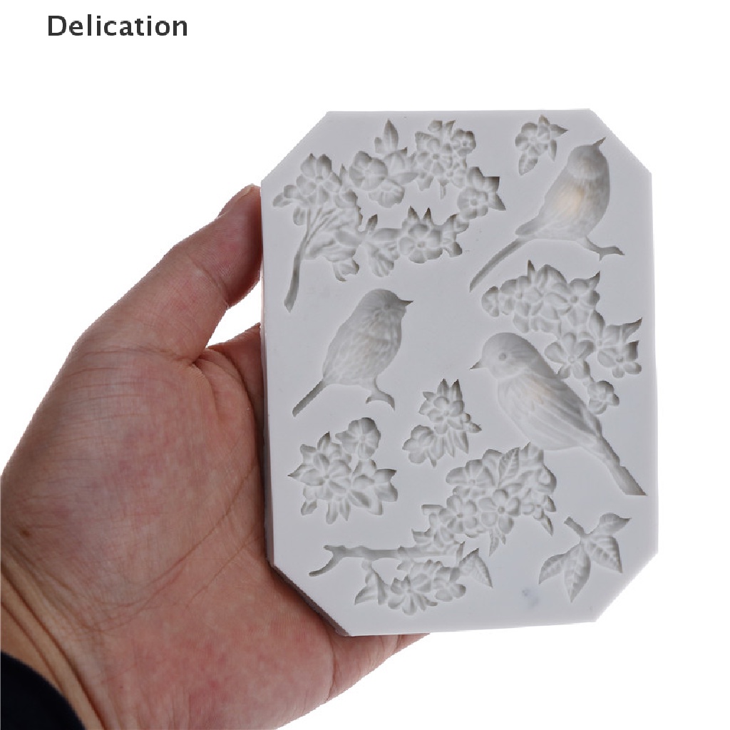 Khuôn Silicone Làm Kẹo Hình Bông Hoa Và Chim Độc Đáo