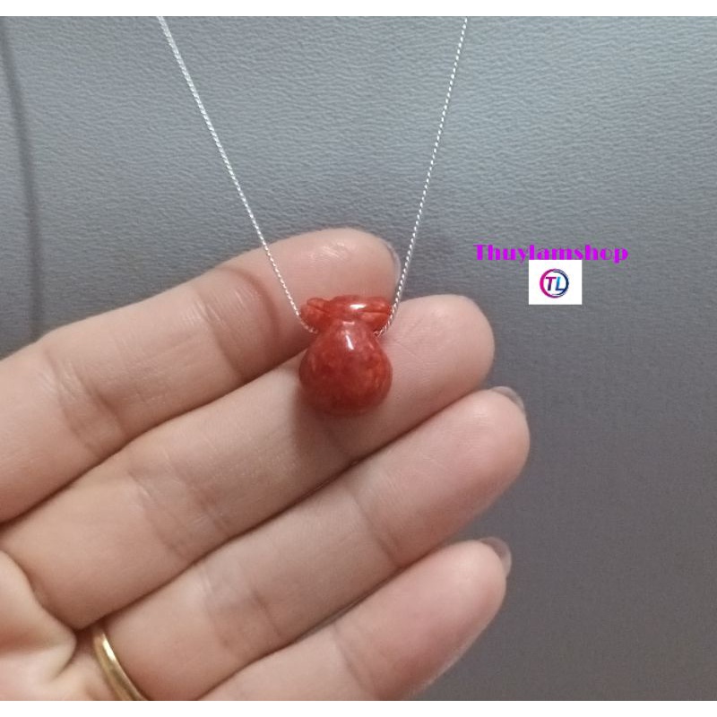 Túi tài lộc mặt đá thanh tẩy thu hút năng lượng tích cực kích hoạt may mắn