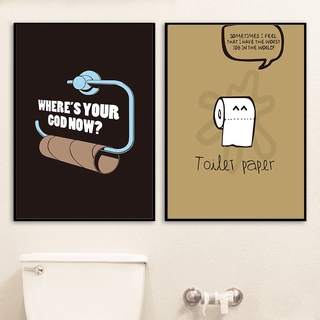 Tranh Treo Tường Trang Trí Nội Thất Hình Toilet Ngộ Nghĩnh