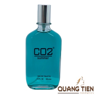 Nước Hoa Nam CO2 Summer Eau De Toillette Quang Tiến (hương gỗ, hổ phách, ớt hồng, lưu hương 4-7 giờ)